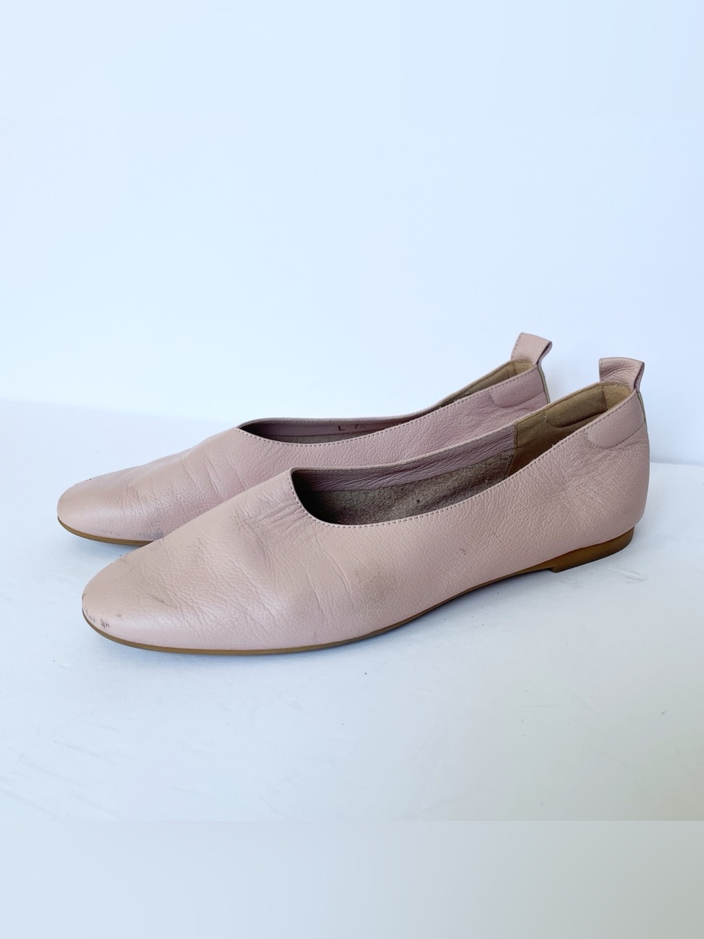 Everlane Blush Pink Soft Leather Day Glove Ballet Flats Size 7.5 Minimalist